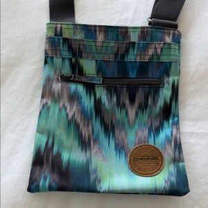 Dakine Blue and Green Patterned Messenger Bag